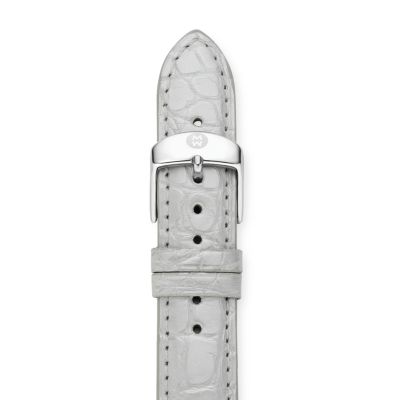 18mm Silver Alligator