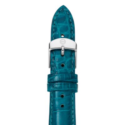 18mm Peacock Blue Alligator