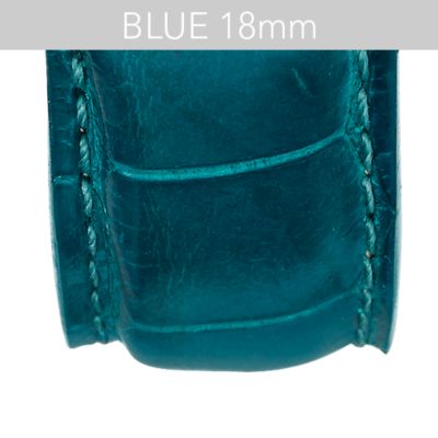 18mm Peacock Blue Alligator