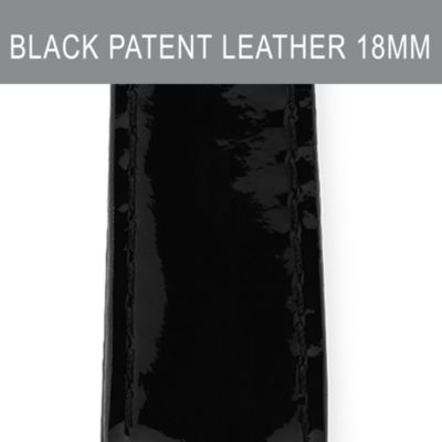 18mm Black Patent Leather