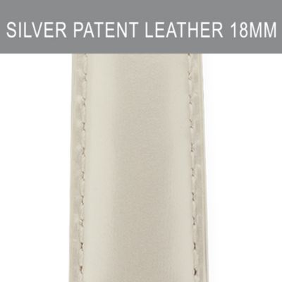 18mm Silver Patent Leather