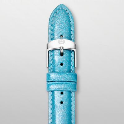 18mm Light Blue Glitter Fashion Patent
