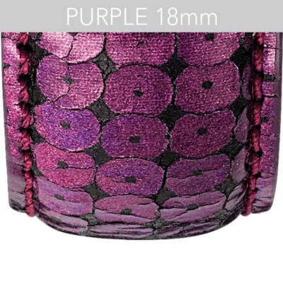 18mm Purple Sequin Leather