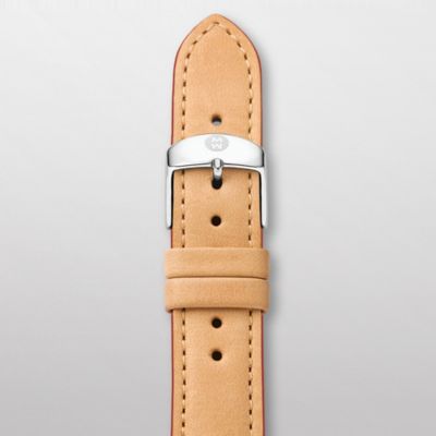 18 mm Tan Leather with Red Trim