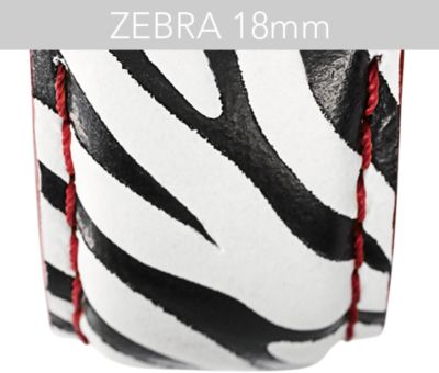 18 mm Red Zebra Embossed Calf Skin