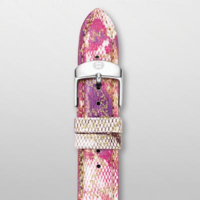 18mm Pink Floral Fashion Patent Leather