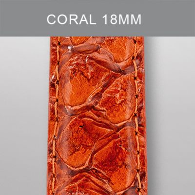 18mm Coral Exotic Leather