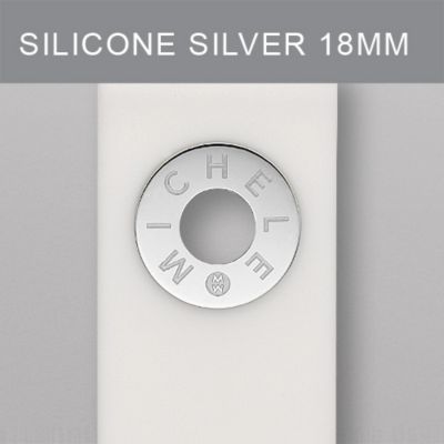 18 mm White Silicone Silver Grommet