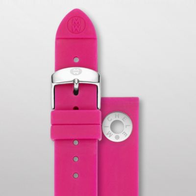 18 mm Pink Silicone Silver Grommet