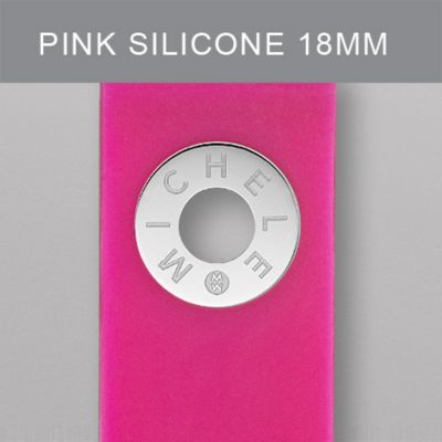 18 mm Pink Silicone Silver Grommet