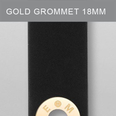 18mm Black Silicone Gold Grommet