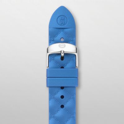 18mm Blue Quilted Silicone