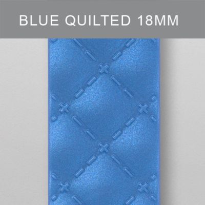 18mm Blue Quilted Silicone