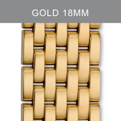 18mm Deco Moderne 7 Link Gold Bracelet
