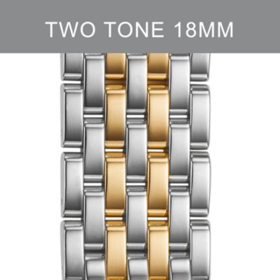 18mm Caber Two Tone Gold Stainless Steel Bracelet