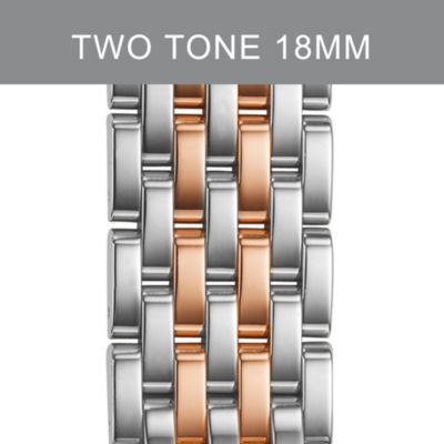 18mm Caber Two Tone Rose Gold Stainless Steel Bracelet