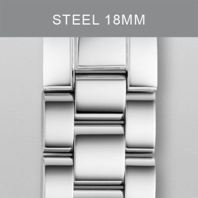 18mm Jetway 3 Link Stainless Steel Bracelet
