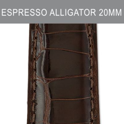 20mm Espresso Alligator