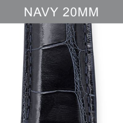 20mm Navy Alligator Strap
