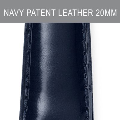 20mm Navy Patent Leather Strap