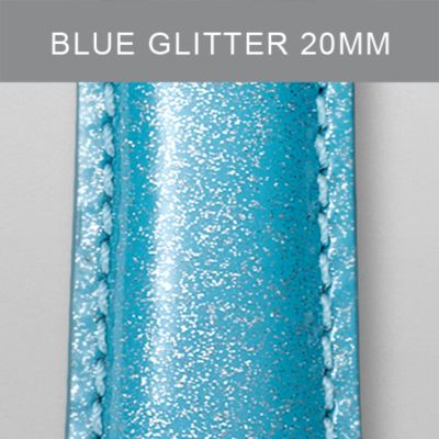 20mm Light Blue Glitter Fashion Patent