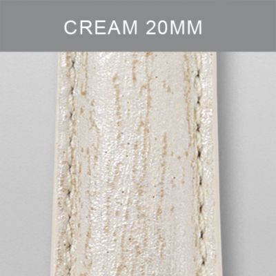 20mm Cream Fashion Leather