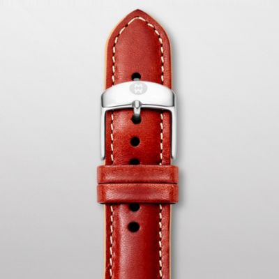 20 mm Red Leather with Tan Trim