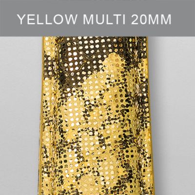 20 mm Yellow Multi Embossed Fashion Leather