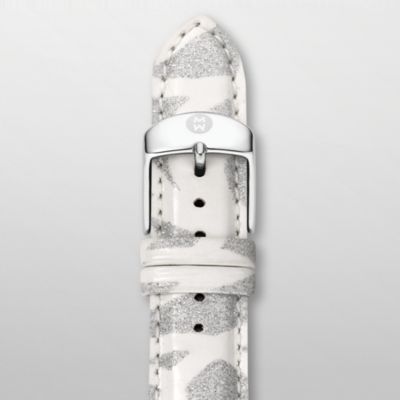 20mm White & Silver Fashion Patent