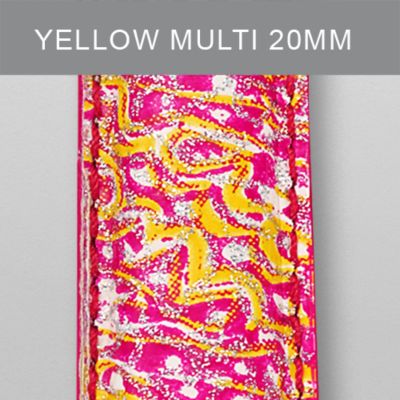 20mm Yellow Multi Fashion Patent