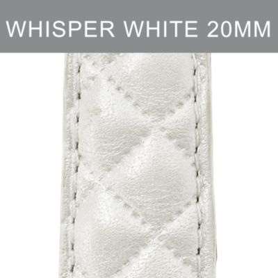20mm Whisper White Quilted Leather