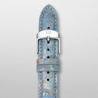 20 mm Light Blue Multi Fashion Alligator