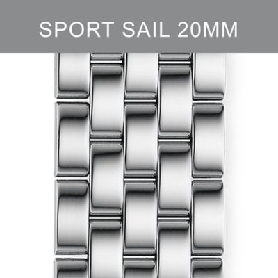 20mm Sport Sail Large 5-Link Stainless Steel Bracelet
