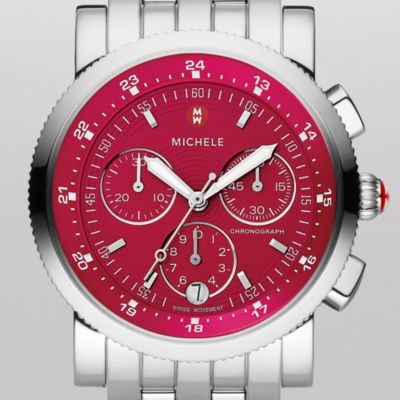 Sport Sail Hot Pink Stainless Steel Bracelet