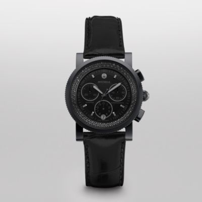 Sport Sail Noir Diamond Stainless Steel Black Alligator