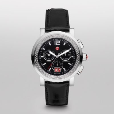 Sport Sail Large Diamond Black Alligator
