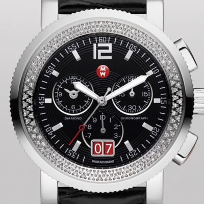 Sport Sail Large Diamond Black Alligator