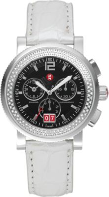 Sport Sail Large Diamond Silver Alligator