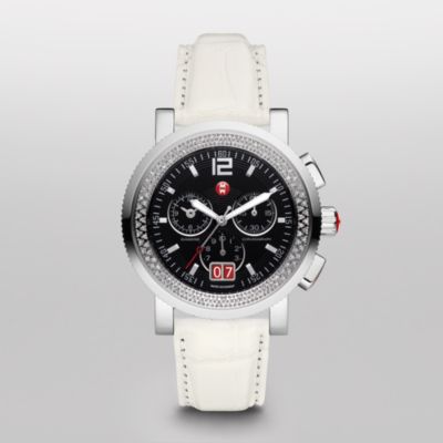 Sport Sail Large Diamond White Alligator