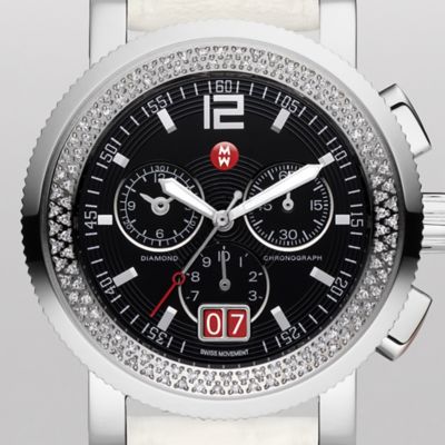 Sport Sail Large Diamond White Alligator