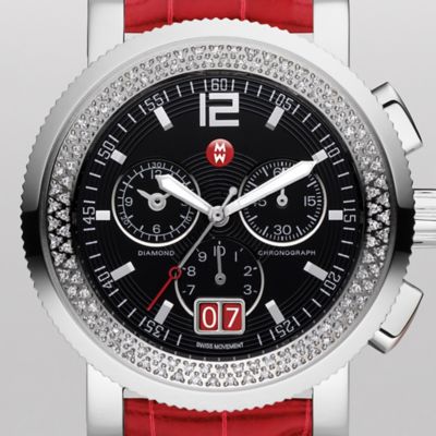 Sport Sail Large Diamond Garnet Alligator