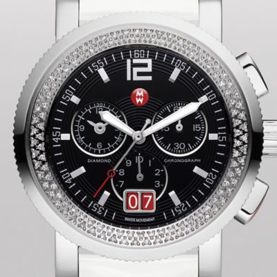Sport Sail Large Diamond White Patent Leather