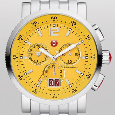 Sport Sail Large Yellow Dial Stainless Steel Bracelet