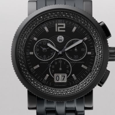 Sport Sail Large Noir Diamond Stainless Steel Black IP Bracelet