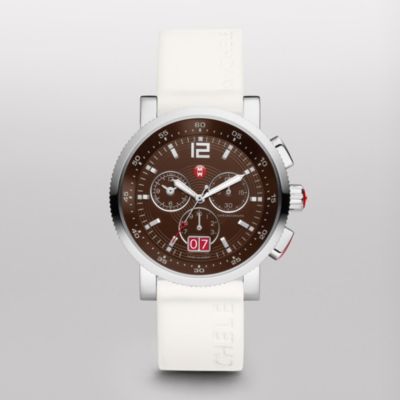Sport Sail Large Brown Dial White Silicone