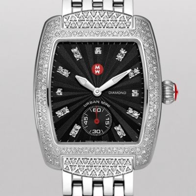 Urban Mini Diamond, Black Diamond Dial Diamond Bracelet
