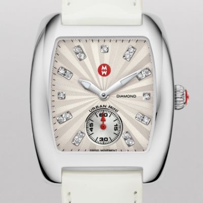 Urban Mini White Diamond Dial White Patent