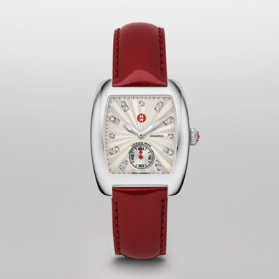 Urban Mini Non-Diamond, Diamond Dial Scarlet Patent