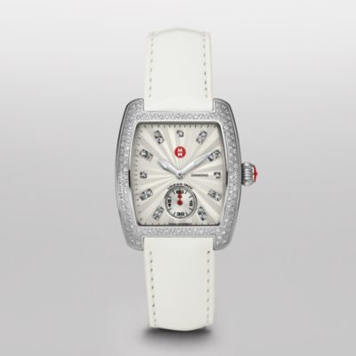 Urban Mini Diamond, Diamond Dial White Patent