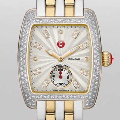 Urban Mini Diamond Two Tone, Diamond Dial Two Tone Bracelet
